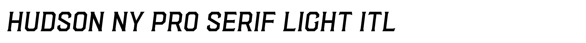 Hudson NY Pro Serif Light Itl image